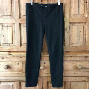 Vince Womens Size 6 Charcoal‎ Gray Skinny Pants Strech Zippered Pockets Viscose